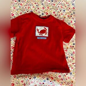 Janie and Jack Crab Coast Red Tee T-Shirt Excellent 2T 2